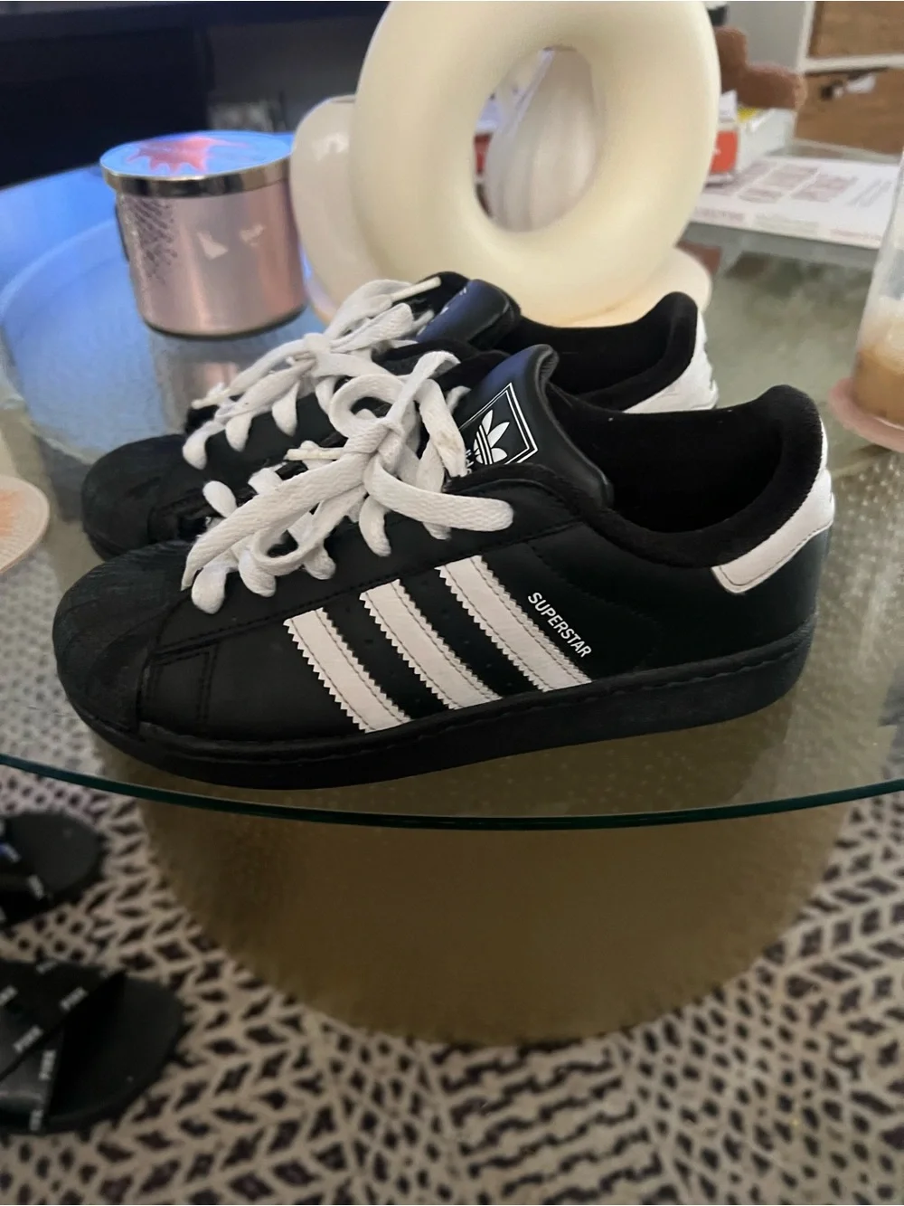 adidas Kids Superstar Sneakers - Black & White